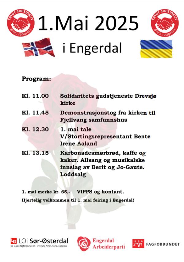 1. mai arrangement Fjellvang Drevsjø