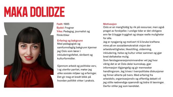 Maka Dolidze stiller til valg