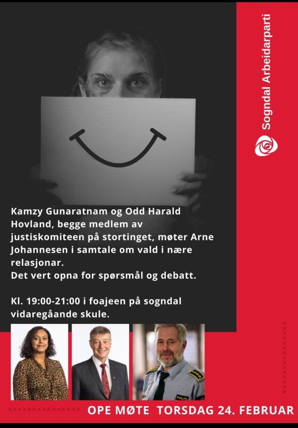 Plakat for ope møte i Sogndal