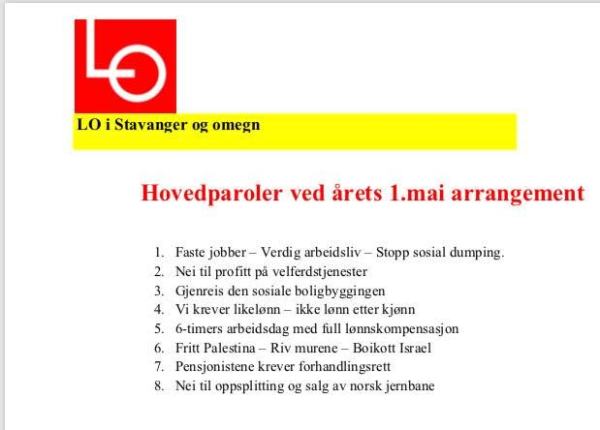 Hovedparoler LO 1.mai 2018