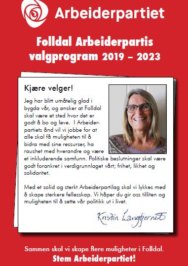 Valgprogram Folldal Ap