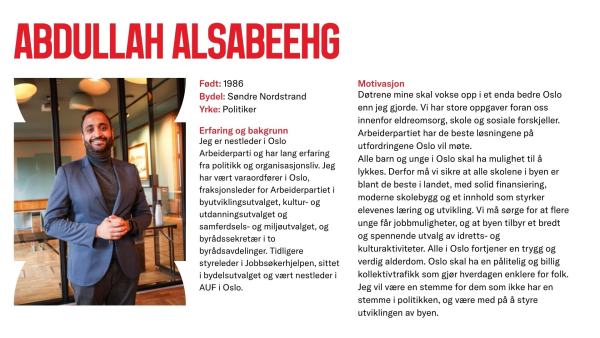 Abdullah Alsabeehg stiller til valg