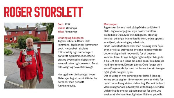 Roger Storslett stiller til valg