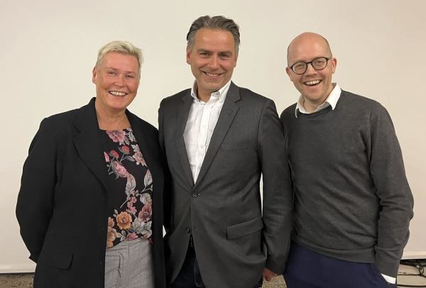 De tre øverste kandidatene fra Indre Fosen Arbeiderparti. fra venstre Elin Kvidal, Kurt Rønning, Knut Ola Vang