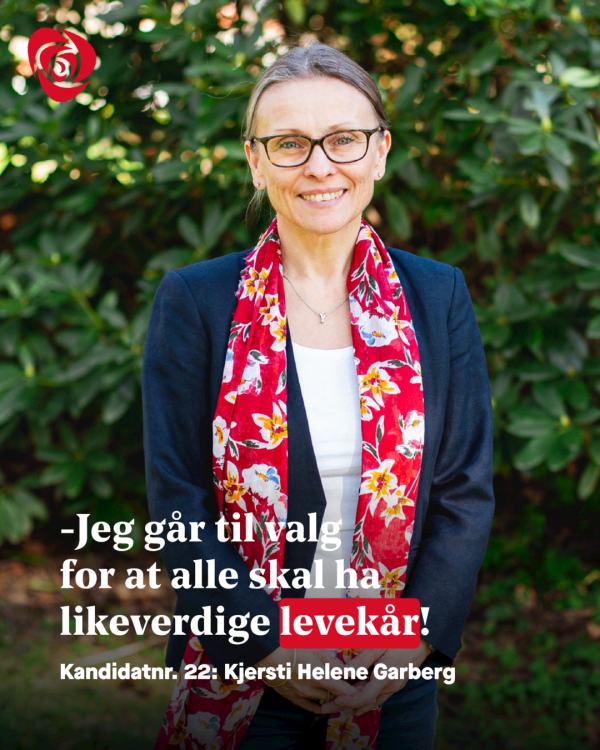 Portrett av Kjersti Garberg med sitat