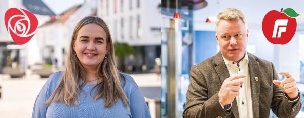 Ida Hirst fra Ap og Stian Storbukås fra Frp