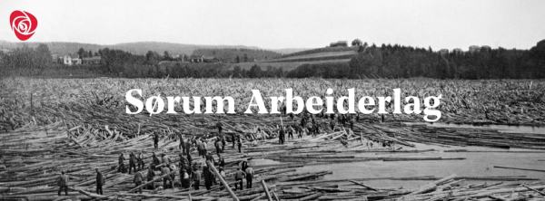 Tømmerfløting ved Sørumsand