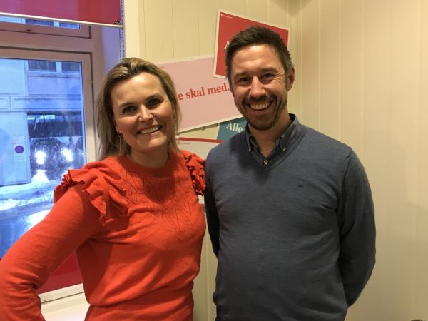 Cecilie Knibe Haglund og Even Tronstad Sagebakken foreslås som ny lederduo i Agder arbeiderparti