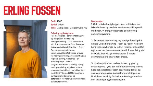 Erling Fossen stiller til valg