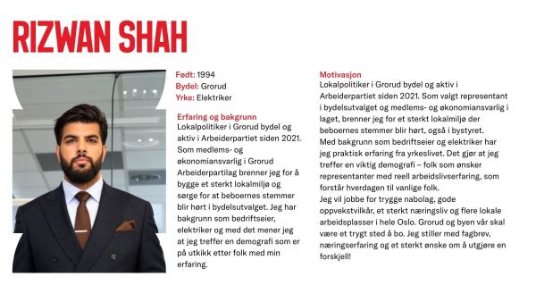 Rizwan Shah stiller til valg