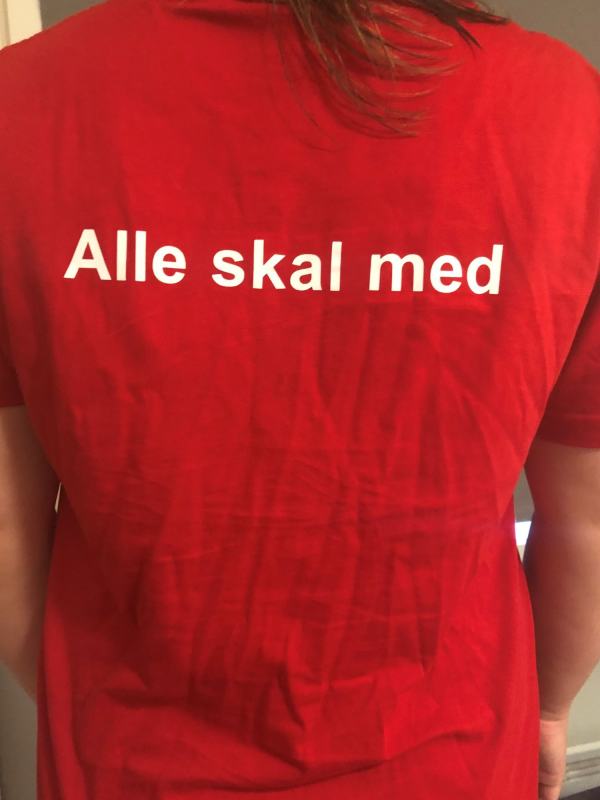 Baksiden på valgkamp T-shirt, 2019, Lillesand Ap