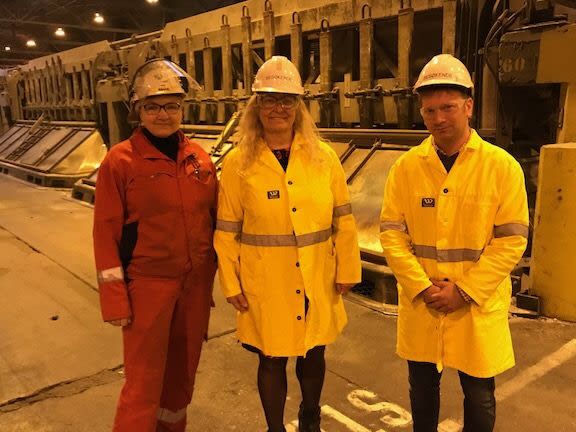 Leif Ove og Ruth på Hydro Husnes