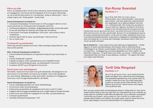 Hareid Arbeidarparti sitt program 