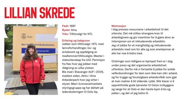 Lillian Skrede stiller til valg