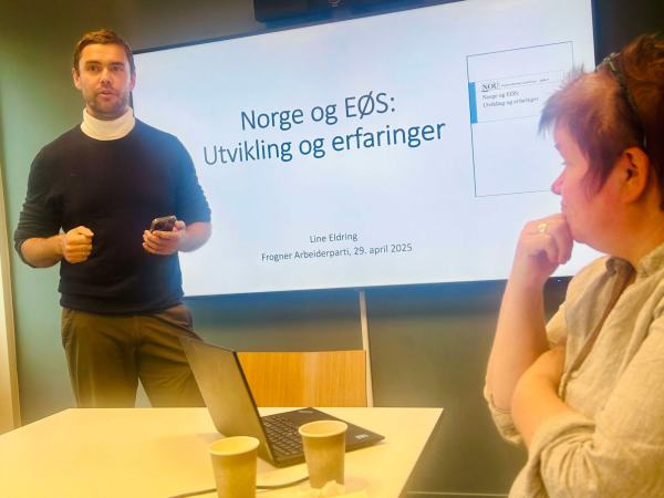 Nestleder Frogner Ap Knut Olsen med Line Eldring