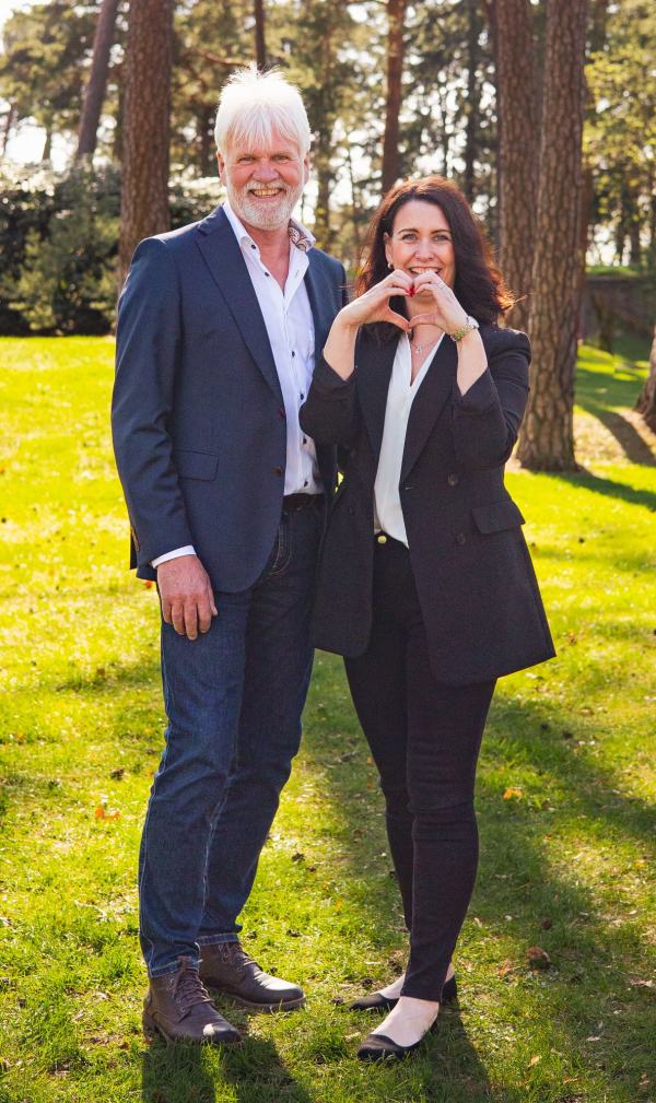 Svein Larsen og Therese Thorbjørnsen i Kulåsparken