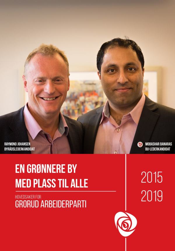 BU-leder Mobashar Banaras og byrådsleder Raymond Johansen.