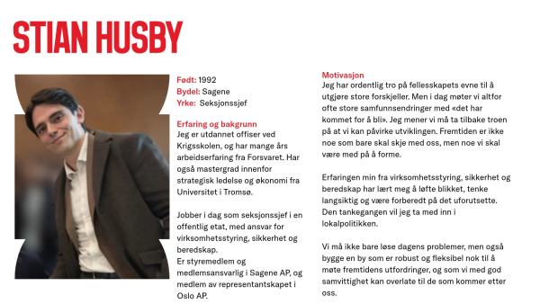 Stian Husby stiller til valg