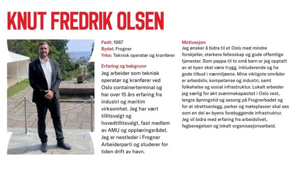Knut Fredrik Olsen stiller til valg