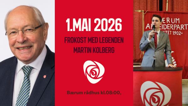 Foridebilde for 1.mai med Martin Kolberg