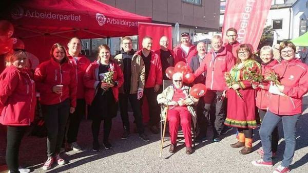Stand i gågata i valgkampen 2017(?)