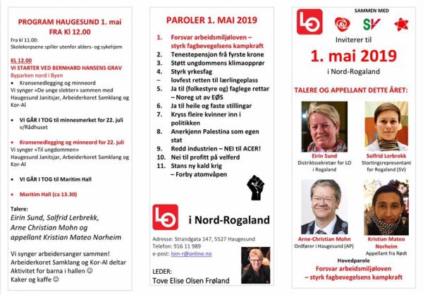 Program 1. mai