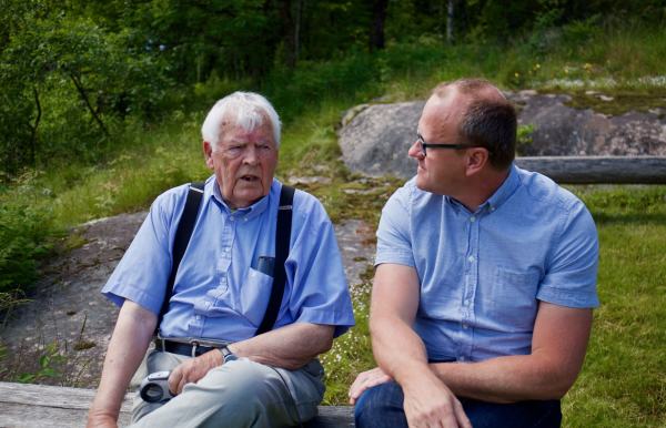 Bilde av Thorbjørn Berntsen og Frode Jacobsen på Bånkall gård