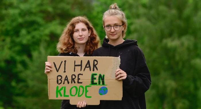 Klimaengasjerte AUFere. Foto: AUF
