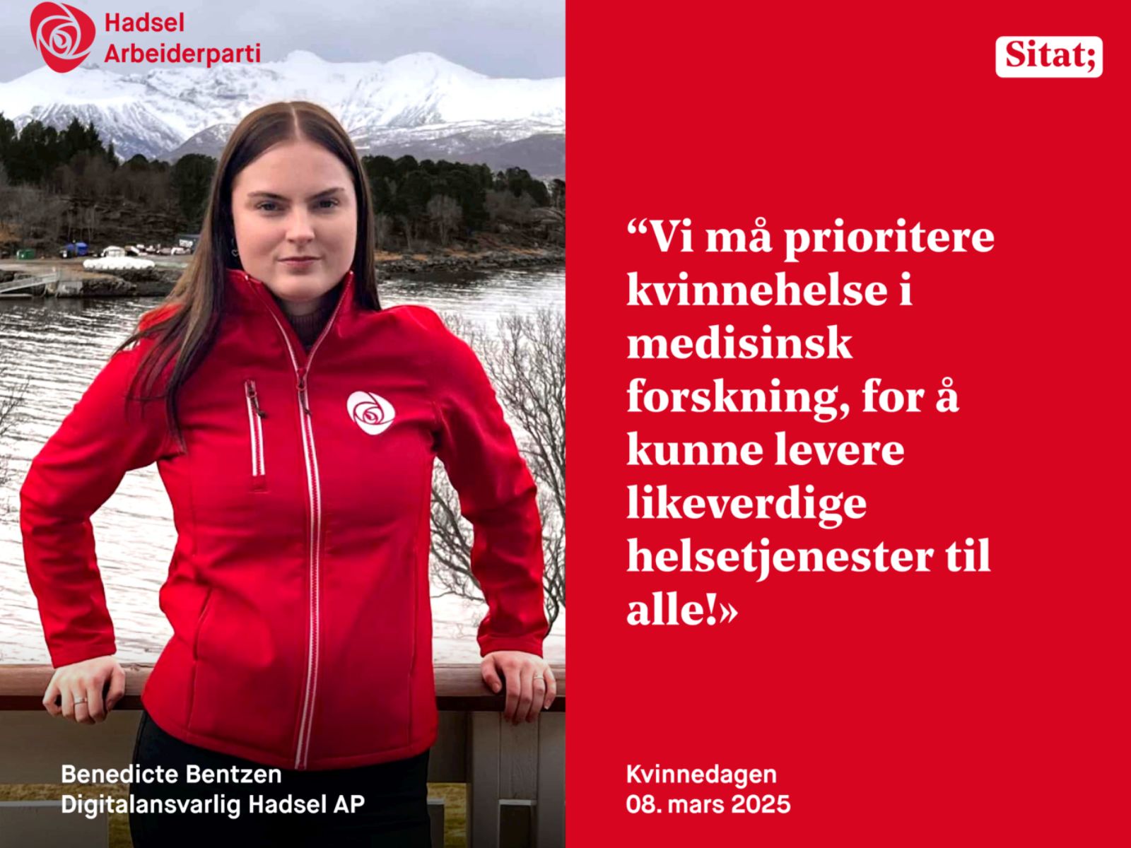 Kvinnedagen - Benedicte Bentzen - Kvinnehelse