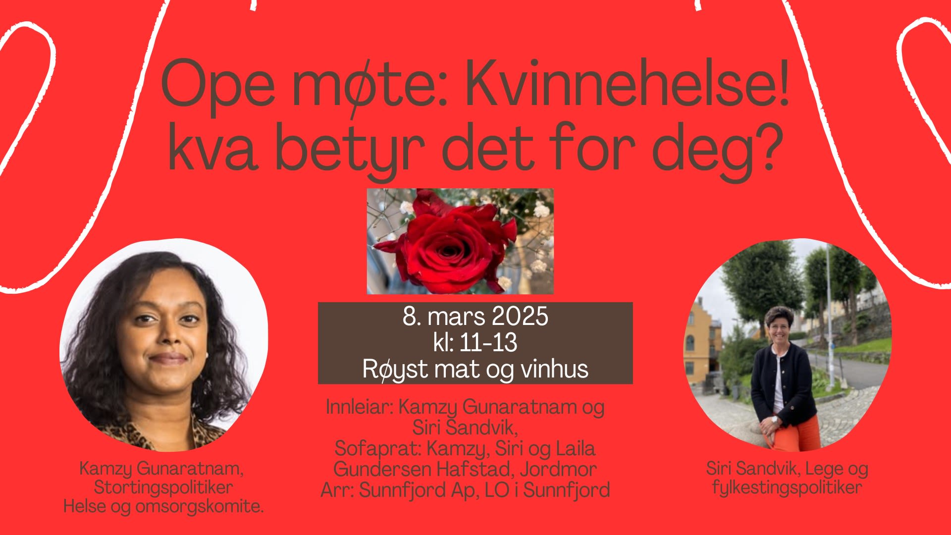 For ein dag, for nokre fantastiske kvinner som var på Røyst i dag på kvinnedagen❤️🌹Det var fult i heile resturanten med rundt 100 engasjerte damer, og nokre menn, som let seg rive med av temaene: kvinnehelse, likestilling og politikk.
Kamzy snakka om kvinnehelse, likestilling innan styrer, etniske minoriteter og politiske prioriteringer. Siri hadde mest fokus på unge jenter og deira utfordringer som vi litt meir voksen kjenner oss att i. Laila var brilliant på kvinner og kvinnehelse❤️
Damene fekk ståande applaus 🌹❤️🥰
Takk for i dag og gratulere med dagen damer❤️
