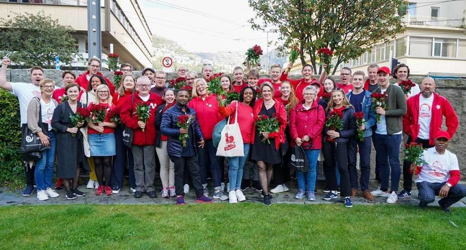 Bildet er fra valgkampen 2019 (før koronapandemien).