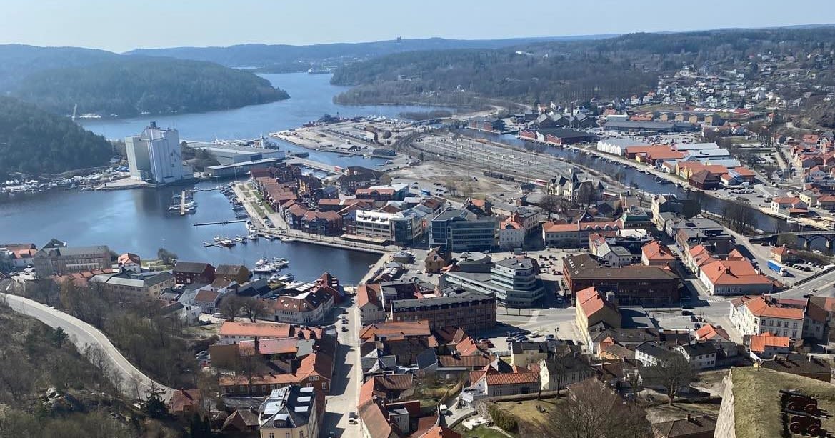 utsikts bilde over Halden