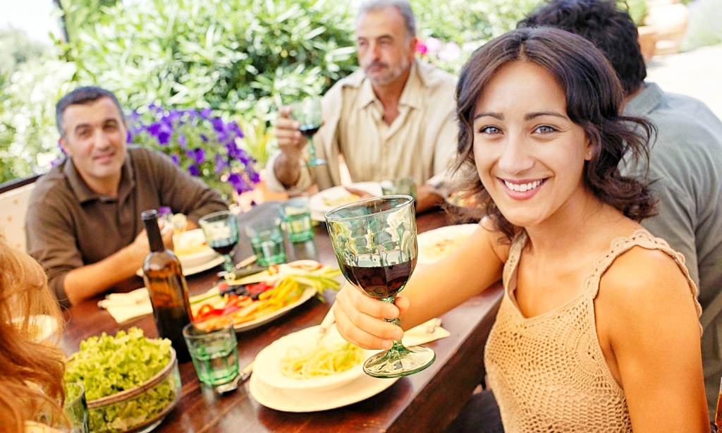 Dining with friends