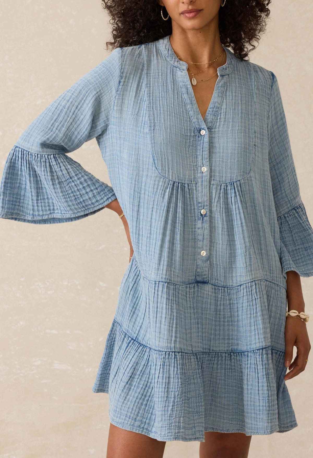 dream cotton gauze kasey dress Faherty Dream Cotton Gauze Kasey Dress In Sunwashed Dusty Rose