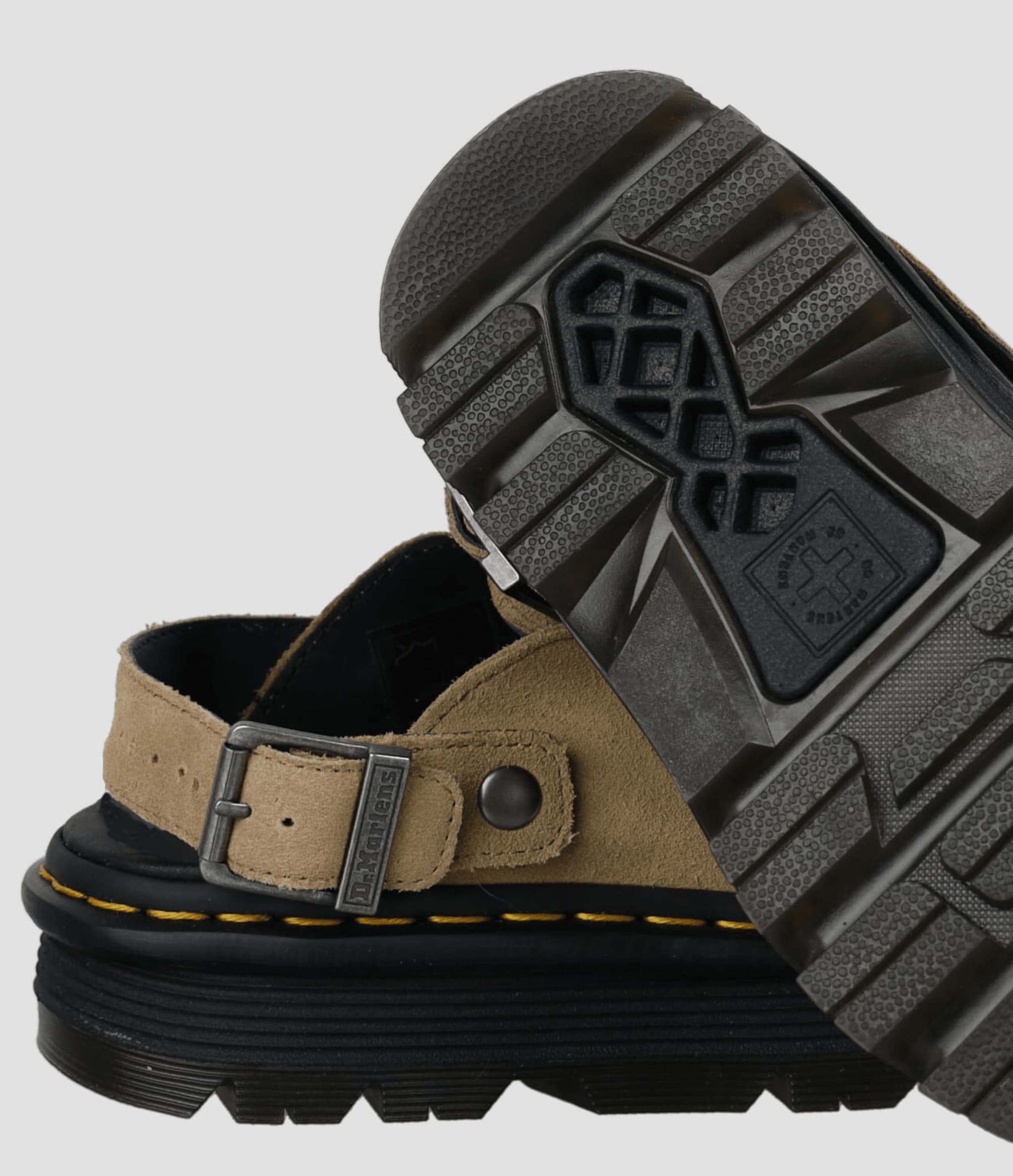 Zebzag Suede Casual Slingback Platform Mules | Dr. Martens ReWair