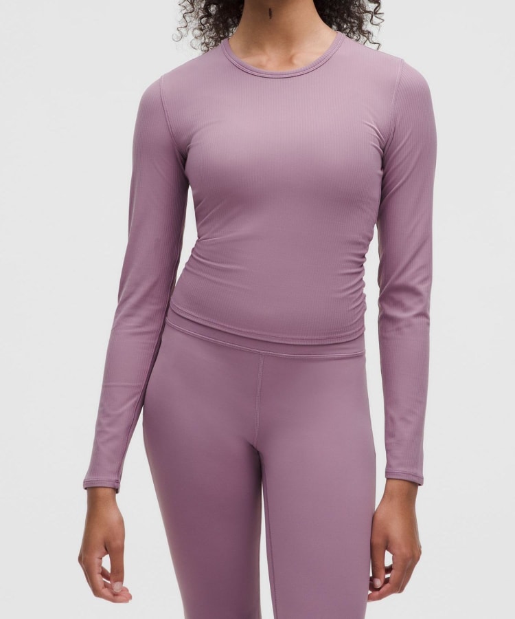 All It Takes Back-Twist Ribbed Long-Sleeve Shirt - Resale