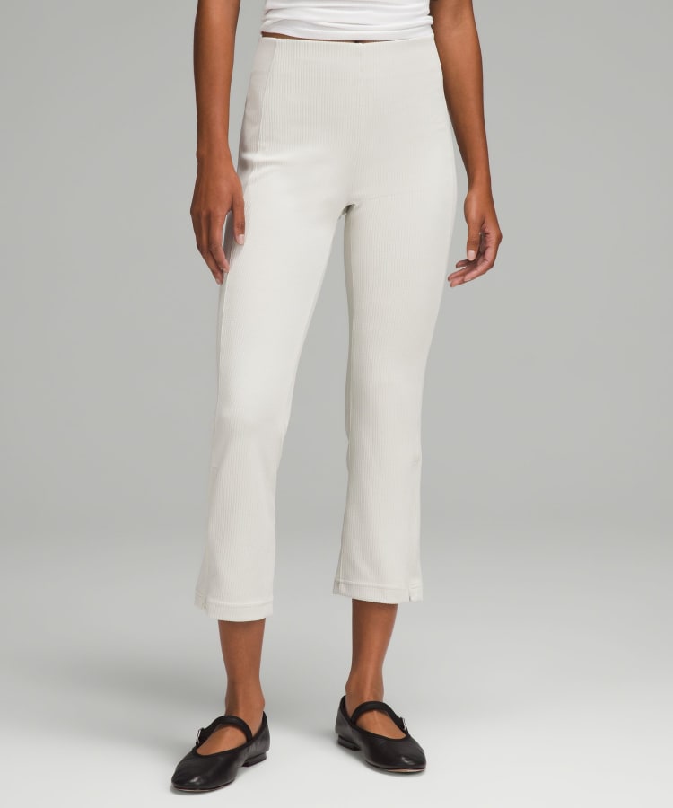 Ribbed Softstreme Zip-Leg High-Rise Crop 25" - Resale
