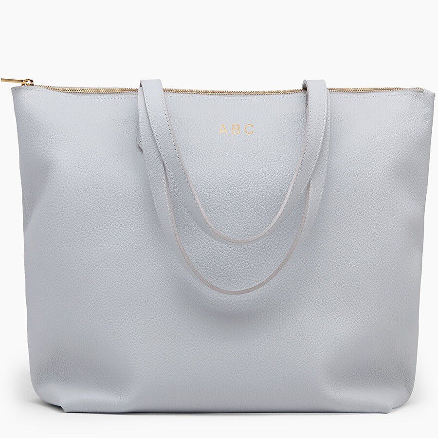 CUYANA グレー レザートートバッグ Small Easy Zipper Tote – Cuyana