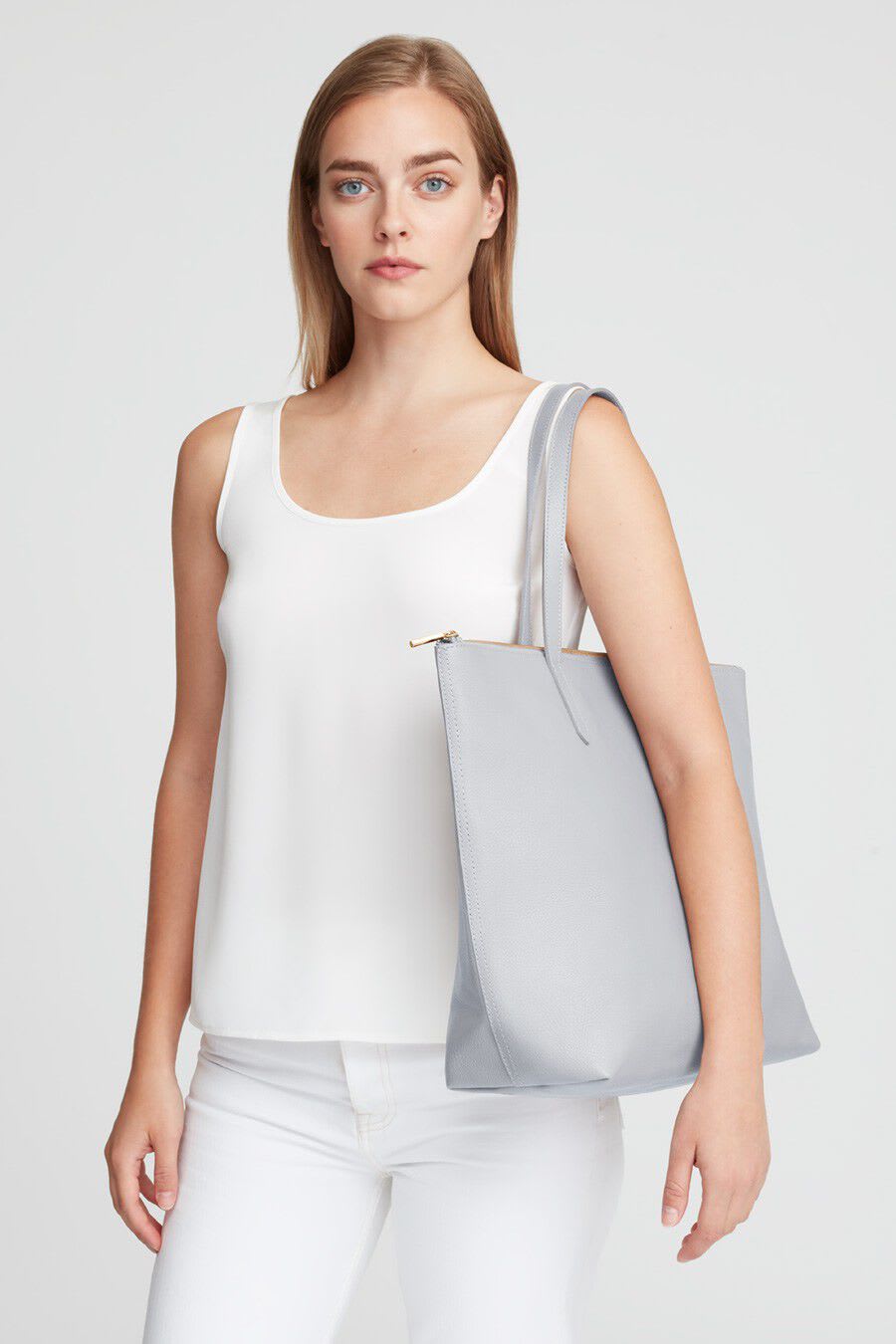 トートバッグ GREY LEATHER TOTES sku-overnight-950886-