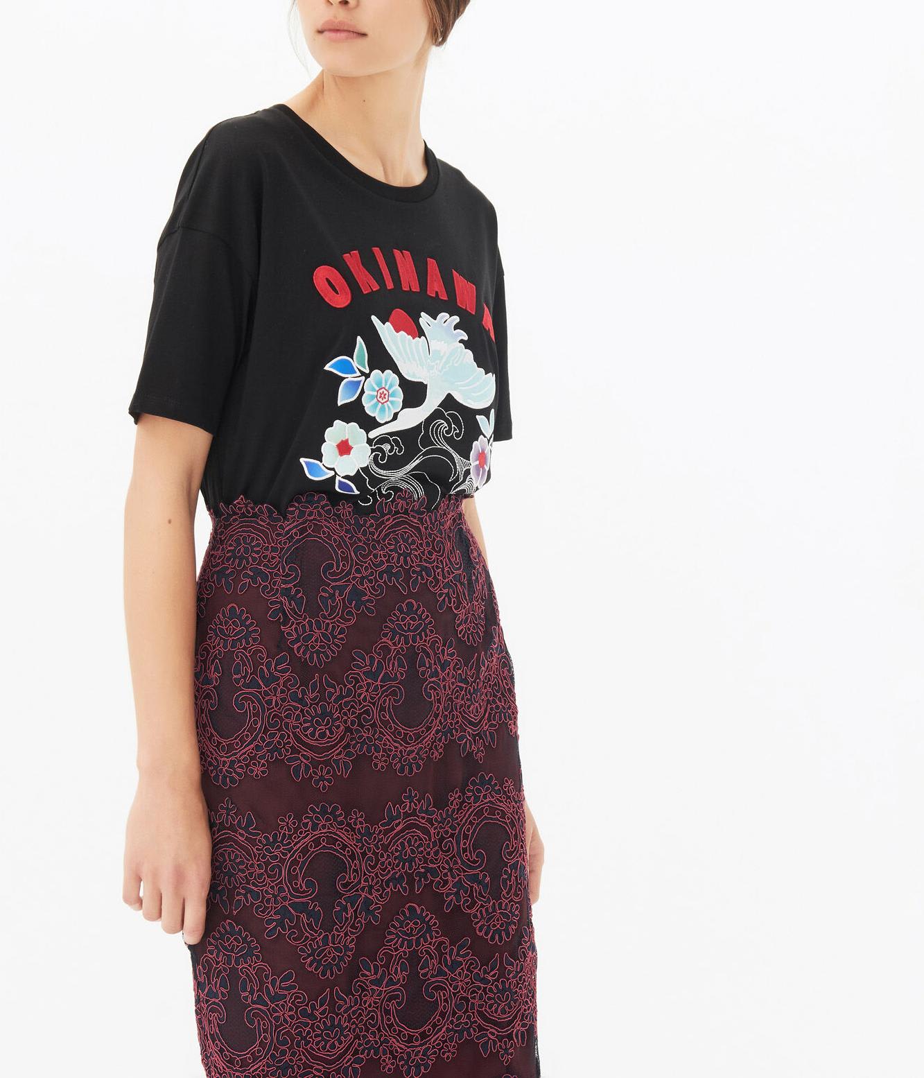 unoa ウノア リナモンド Tee shirt Toile de Jouy Toile de Jouy Noir】Sleeve & No sleeve design - Balletwear