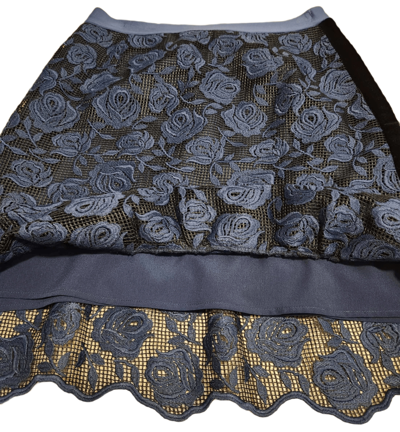 Patchwork Velvet Maxi Skirt