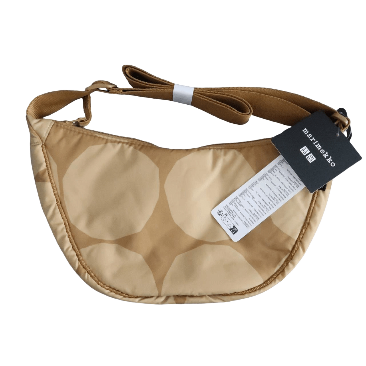 Uniqlo x Marimekko Round Mini Shoulder Messenger Crossbody Bag in Yellow Beige Marimekko Marimekko Pre loved