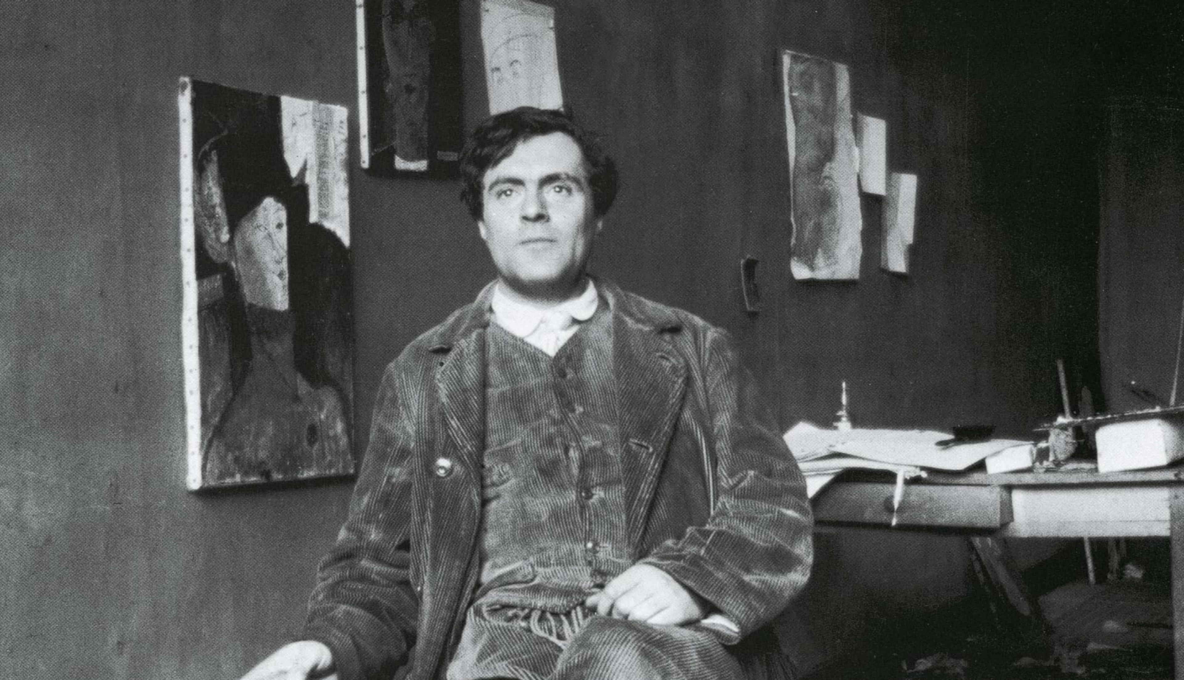 Amedeo_Modigliani_in_his_studio