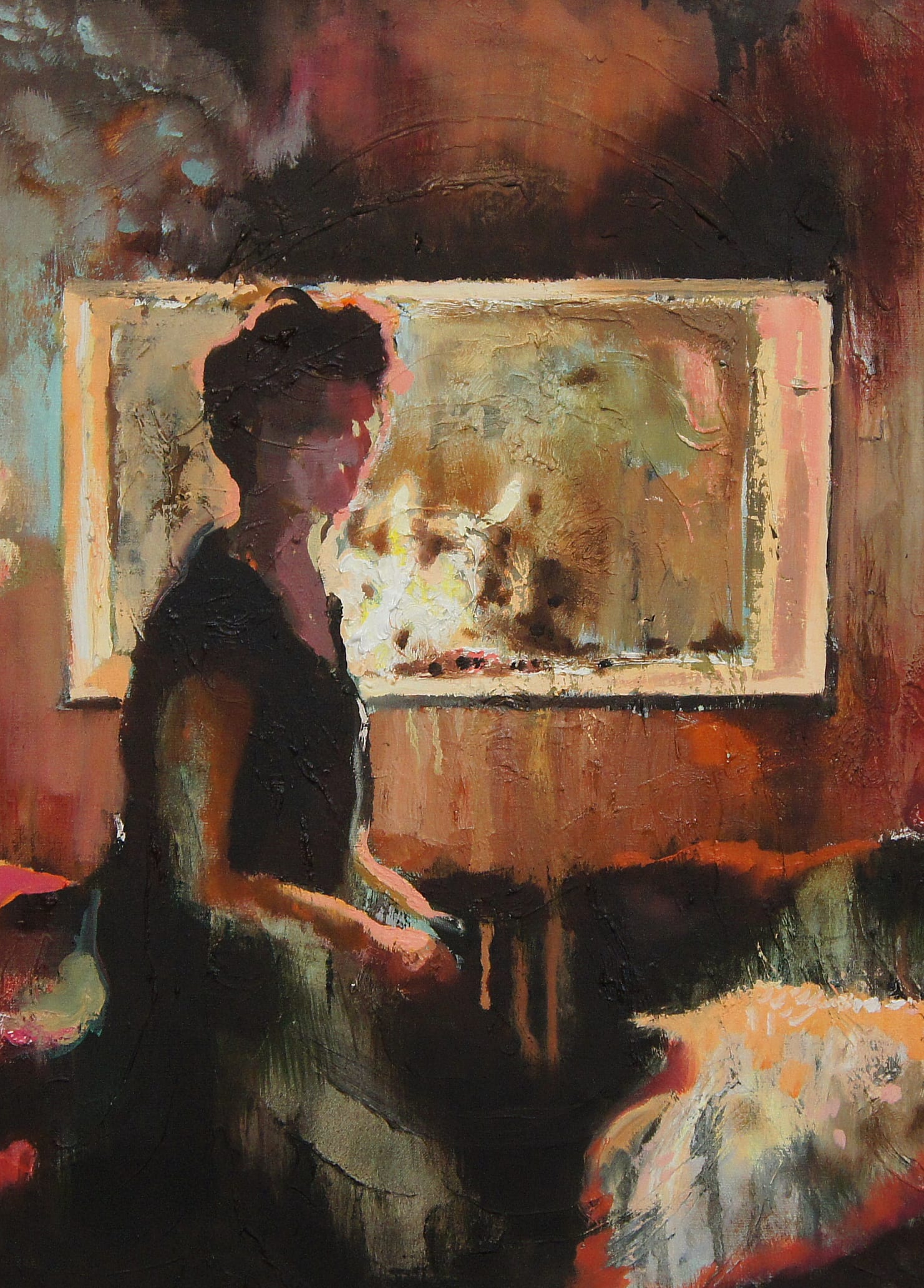 Woman by the Fireplace