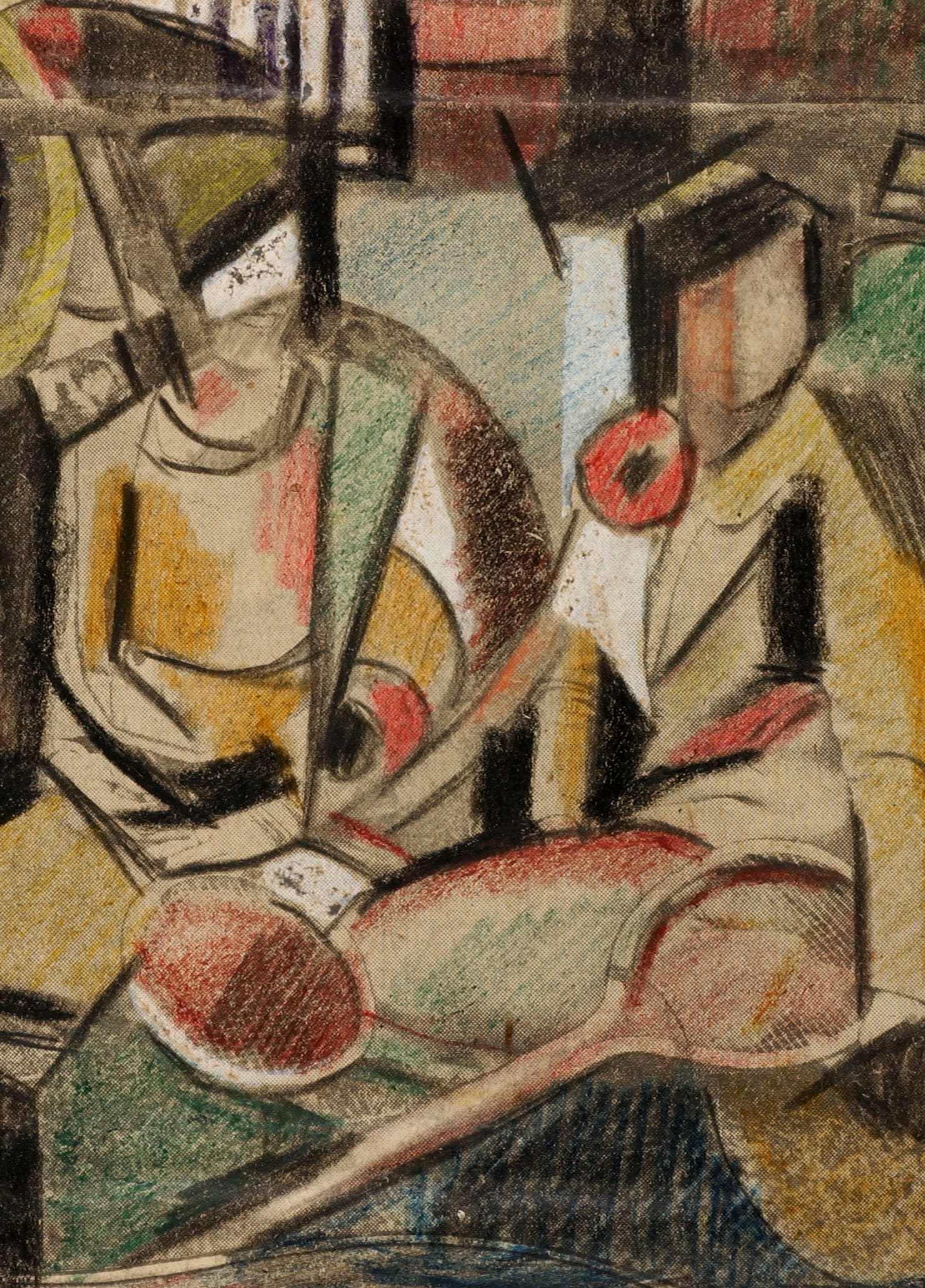 Abstract, Two Women with Tennis Racquets