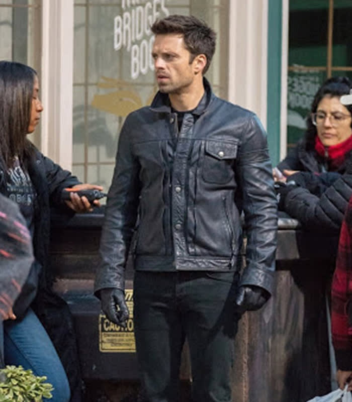 Bucky Barnes Blue Leather Jacket Movies Jacket Moviesleatherjacket Areenadesign