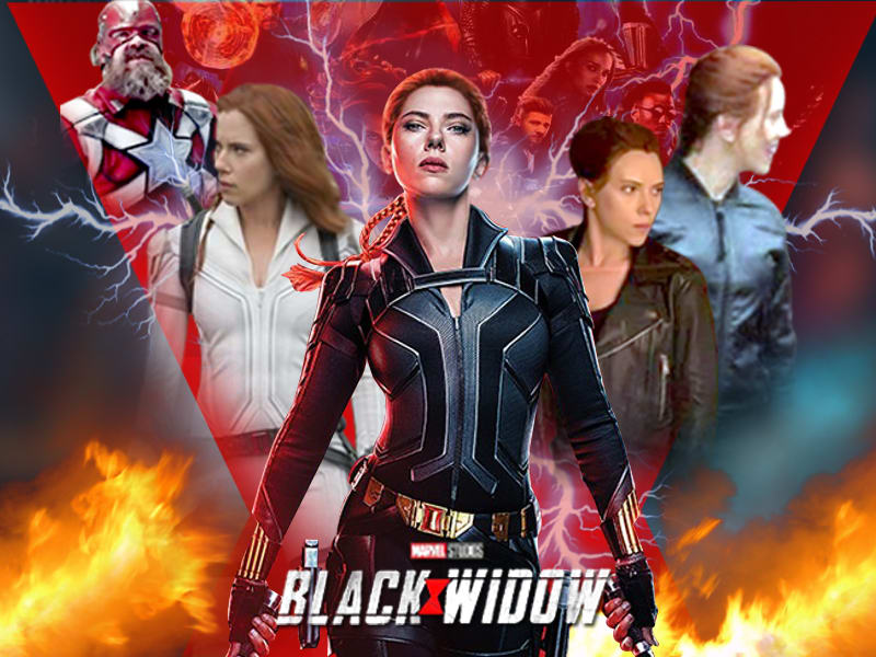 Black widow upcoming New Marvel Avengers Movie Leather Jacket 2021