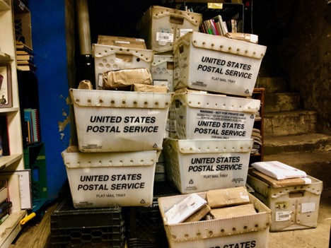 Packages waiting to be sent