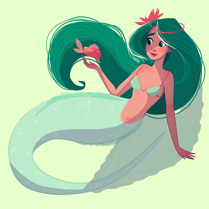 Birthstone Mermaids - Arena Illustration Birthstone Mermaids - Arena Illustration