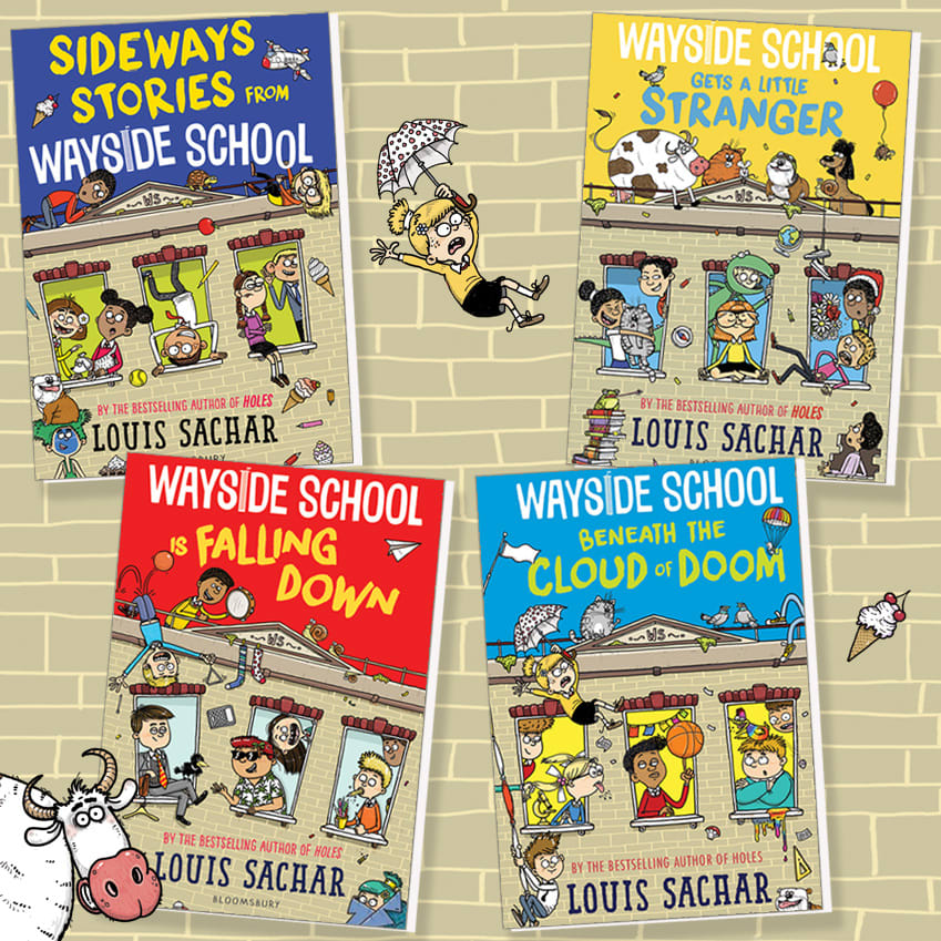 The Wayside School 4-Book Box Set: Sideways Stories from Wayside School, Wayside  School Is Falling Down, Wayside School Gets a Little Stranger, Wayside  School Beneath the Cloud of Doom by Louis Sachar